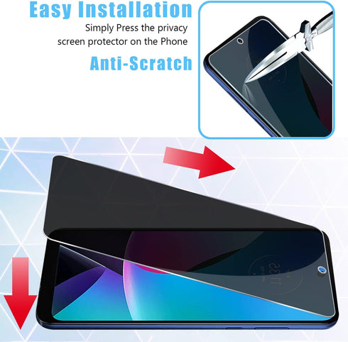 [2 Pack for Boost Celero 5G (2024) / Celero 3 5G Privacy Screen Protector, 9H Anti Spy Tempered Glass Film