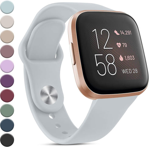 Meliya Silicone Bands Compatible with Fitbit Versa 2, Adjustable Sport Replacement Wristbands for Fitbit Versa 2 /