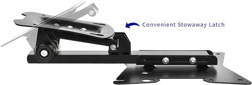 VIVO Black Manual Flip Down Mount, Folding Pitched Roof Ceiling Mount for Flat TV & Monitors 17" to 37"