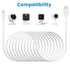 Smays 4-Pack 25 ft Extension Cable for WYZE Cam v4, WYZE Cam v3 and v3 Pro Camera, Long Flat Micro USB Cord