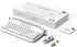 YUNZII Upgraded Wireless Keyboard, Retro Typewriter Style with Integrated Stand, USB-C/Bluetooth, Snow White
