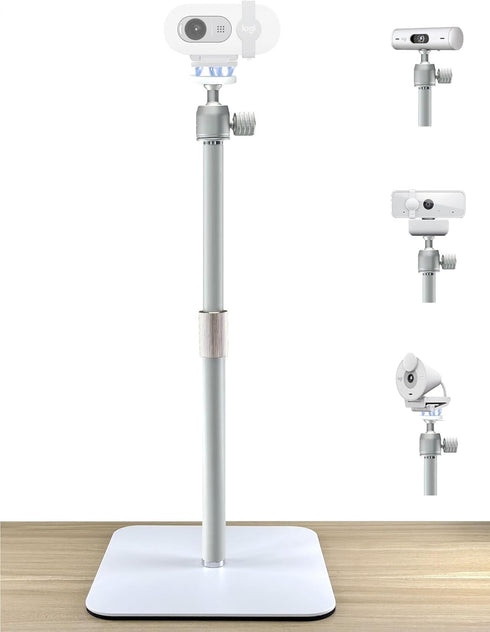 AceTaken White Webcam Magnetic Stand Holder for Logitech Brio 100, Brio 300,Brio 500,C270,C310