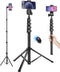 Phone Tripod, 70" Selfie Stick Tripod Stand with Remote Holder Carry Bag, Aluminum Alloy Compatible with iPhone Samsung
