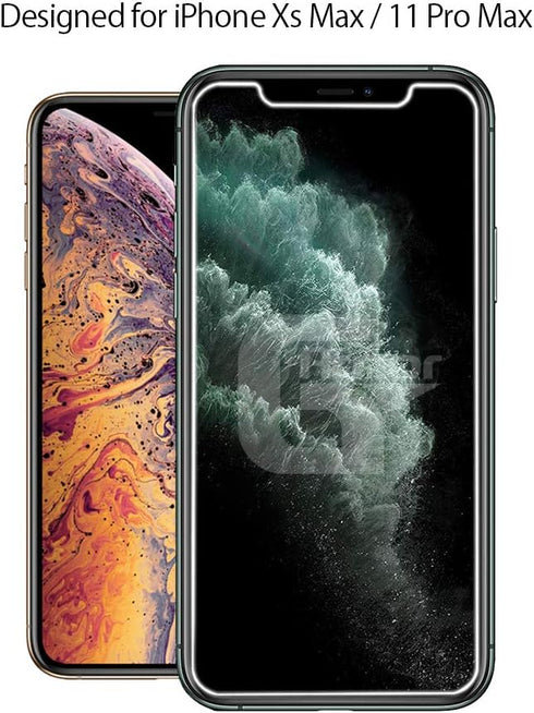 2 Pack Screen Protector for iPhone 11 Pro Max and iPhone Xs Max - Tempered Glass Screen Saver, Phone Case Friendly, Lifetime Replacement, Protective Screen Cover for 6.5 Inch iPhones