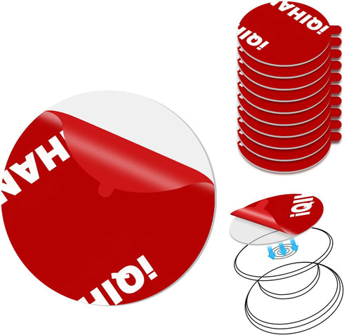 Adhesive Sticky Pads for Socket Grips Mounting, 10pcs Double-Sided Extra Clear Round