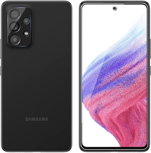 (3+3) For Samsung Galaxy A53 5G (3 Pack) Tempered Glass Screen Protector + (3 Pack) Camera Lens Protector Film, 9H Hardness, Anti Scratch, HD Clear, 2.5D