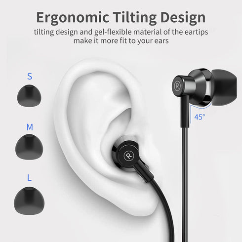 USB Type C Headphones with Microphone & Volume Control - Stereo Earphones for Samsung Galaxy S20+/S21, Google Pixel,