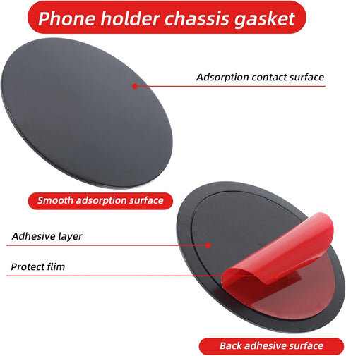 MBAIYO 4Pcs 3.15" Dashboard Pad Mounting Disk for Suction Cup Phone Mount, Round Double-Sided Pads Ultra Sticky