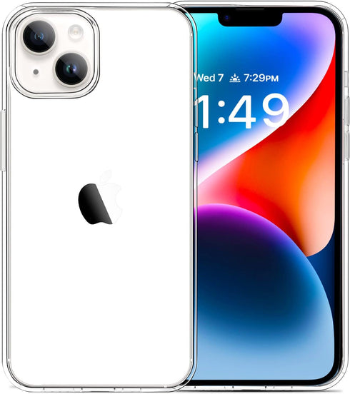 JJGoo Compatible with iPhone 14 Case, Clear Soft Shockproof Protective Slim Thin Bumper Cover Transparent
