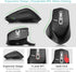 Arteck Multi-Device Wireless Bluetooth Mouse, Ergonomic Right Hand Silent Clicking Rechargeable Mouse for Computer,