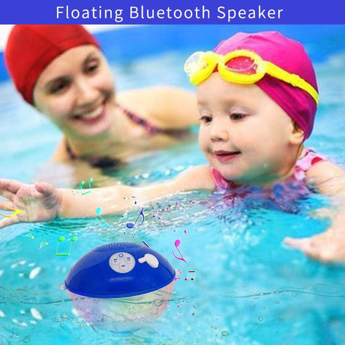 Bluetooth Speakers with Colorful Lights, Portable IPX7 Waterproof Speaker, Built-in Mic for Home and Outdoors
