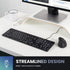Perixx PERIBOARD-331 Wired Backlit USB Keyboard, Slim Design with Big Font Keys, White Illuminated LED