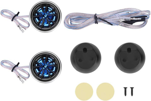Qiilu Tweeter Car Speakers, Horn Tweeters for Car Audio, 1 Pair Super Power Loud Dome Tweeter 150W