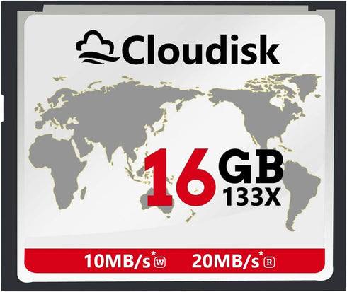 Cloudisk Pack 2 16GB 133X 2.0 (16GB) of Compact Flash Card CF Card Performance for DSLR Camera,Vintage Digital Camera
