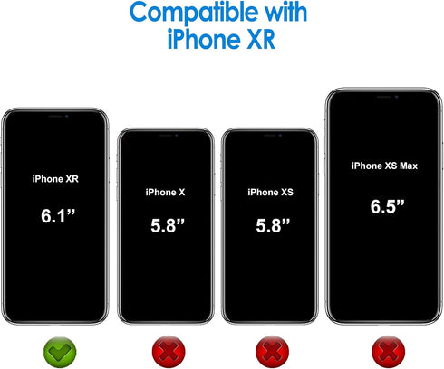 JETech Case for iPhone XR 6.1-Inch, Non-Yellowing Shockproof Bumper Cover, Anti-Scratch Clear Back (Red)