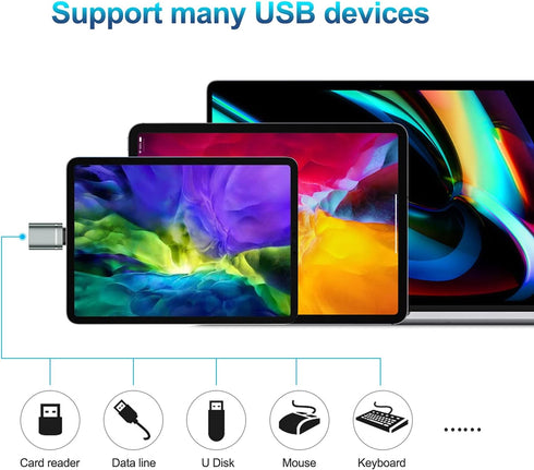 USB C to USB Adapter 3-Pack, USB C Male to USB 3.0 Female Adapter for iMac 2021, iPad Pro 2021, MacBook Pro, Air 2020