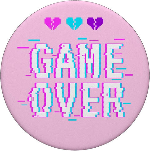 Game Over Vaporwave Sad Kawaii Aesthetic Harajuku Eboy Egirl PopSockets Standard PopGrip