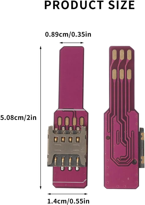 PinQiongZhe 2pcs Nano Sim to Micro Sim Card Adapter Expander Test Board PCB Circuit Board Card Reader