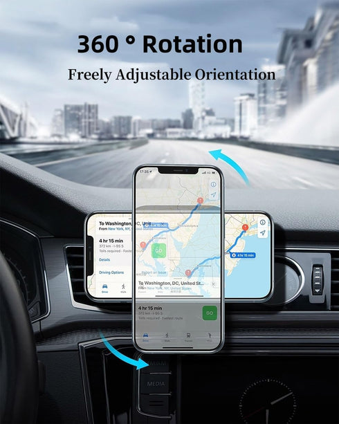 MagSafe Car Mount Charger, 15W Fast Charging LED Magnetic Wireless Charger for iPhone 15 Pro Max Plus Mini/14/13/12