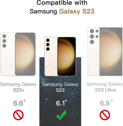 JETech 2-Pack Privacy Screen Protector for Samsung Galaxy S23 5G 6.1" with Camera Lens Protector, Anti-Spy Glass.