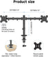 suptek 2 27 inch, 22 lbs 75x75/100x100 mm, (MD9442) Dual Monitor Desk Mount, Adjustable Dual Monitor Arm for Computer