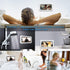 OOLYICO Upgraded Waterproof Shower Phone Holder Case with Touch Screen, 480° Rotating Wall Mount Shelf for 4"-7" Cell