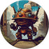 Goofy Robot Invasion Comic Book Style Dystopian Scifi Print PopSockets Standard PopGrip