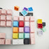 OEM Profile Blank Keycaps PBT Rainbow Mixed Colors 1U R4 Keycap for MX Switches Mechanical Keyboard, 20pcs