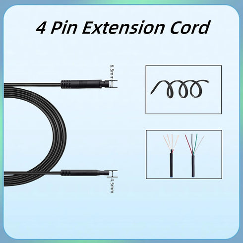 Epronic 4 9.84Ft 4PIN (4-pin 3M/9.84ft) Pin Dash Cam Rear View Backup Camera Male to Female Cable Reverse Car Recorder