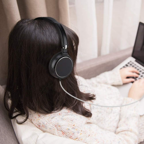 Wired Headphone, On Ear Headphones Lightweight Easy to Adjust for Enjoying Movies or Music