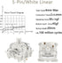 Gateron G Pro 3.0 White Switches for Mechanical Keyboard, 5-Pin 38gf Linear/Pre Lubed/Pin Stronger/Silent/RGB Switches