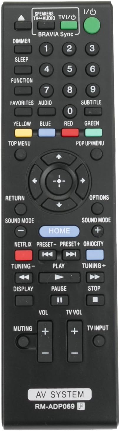 New RM-ADP069 Replace Remote Control for Sony BDV-N890W/Z, BDV-T57, BDV-F7, HBD-F7, BDV-E280