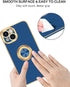 BENTOBEN Slim Fit 360° Ring Holder Case for iPhone 15, Shockproof Kickstand Magnetic Car Mount Supported, Navy Blue