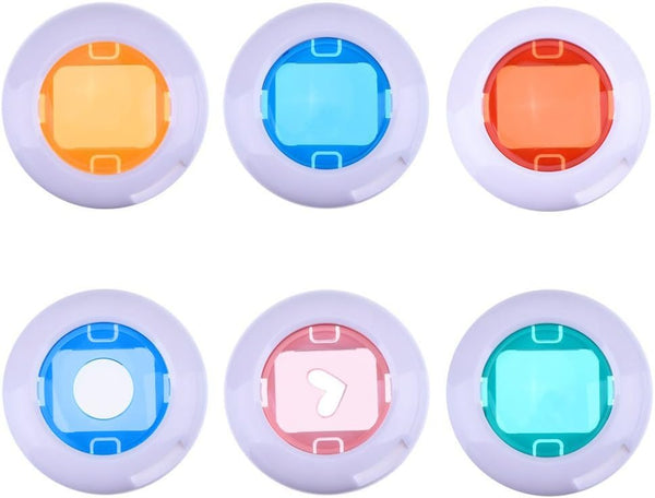 6 Pieces Mini Color Close-Up Lens Color Filter for Fujifilm Mini 9/8/8+/7S/Hello Kitty Film Cameras