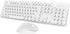 Wireless Keyboard Mouse Combo, 104 Keys Cute White Keyboard with Number Pad & Mouse for Windows, Laptop