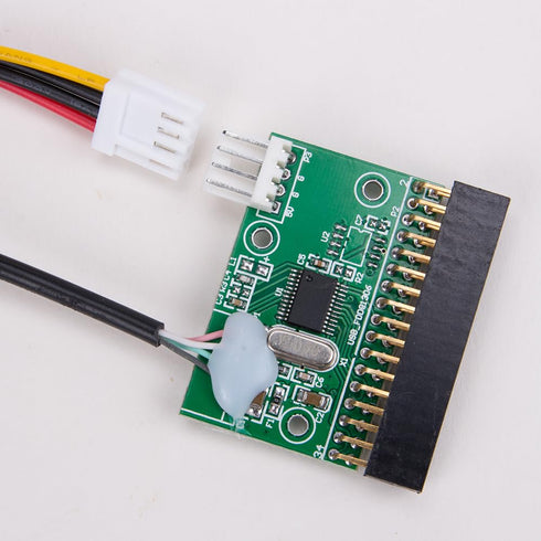 KOOBOOK 1Pcs 1.44MB 3.5" Floppy Drive Connector 34 PIN to USB Cable Adapter PCB Board with Power Cable