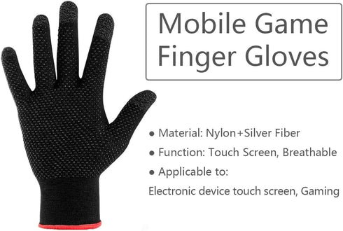 Finger Gloves for Gaming,E-Sports Gaming Gloves thumb sleeves for Highly Sensitive Nano-Silver Fiber Material