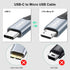USB C to Micro USB Cable 3 ft, FEMORO Micro USB to USB C Adapter Cable for MacBook Pro, Galaxy S22 S21 S10, LG, HTC