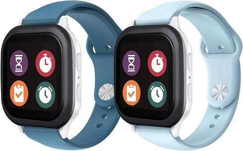 2 Packs Silicone Bands for Gizmo Watch 3/2/1, Soft Sport Waterproof Replacement Band for Kids