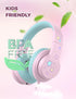 iClever HS19S Kids Headphones: Safe Volume 85/94dB, Foldable Over-Ear Stereo Sound, Mic, 3.5mm for iPad/Computer.