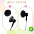 LXUEJIE 50 18mm Headsets, Pcs Earbud Sponge Cover Protector, Soft Foam Tips Earbud Covers, Black Replacement Sponge