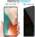 [2+2pack For Xiaomi Redmi Note 13 Pro+ Flexible Privacy Screen Protector(Not Tempered Glass) and Camera Lens Screen Protector,Anti-Spy Flexible TPU Film,Easy Installation