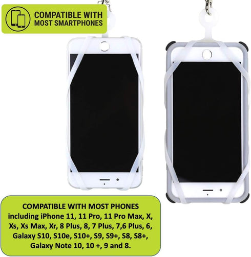 Gear Beast Cell Phone Lanyard - Mobile Phone Lanyard with Case Holder, Card Pocket, Soft Neck Strap, Black