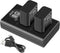 NEEWER NP-FW50 Camera Battery Charger Set, Compatible with Sony ZV-E10 A7 Series, 2 Pack 1100mAh Batteries, Dual Charger
