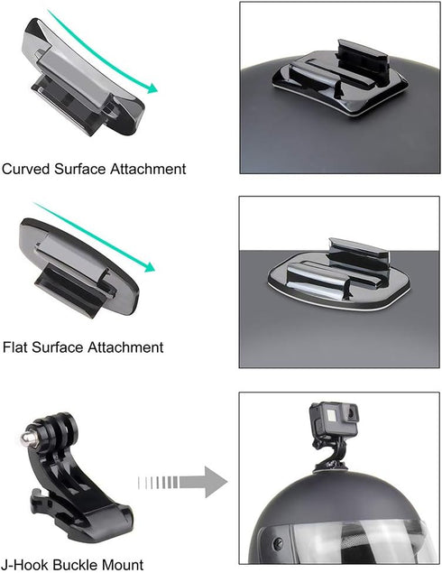 SOONSUN 13 12 11 10 9 8 7 6 5 4 Motorcycle Helmet Chin Mount Kits for GoPro Hero Hero Session, AKASO, SJCAM, Osmo