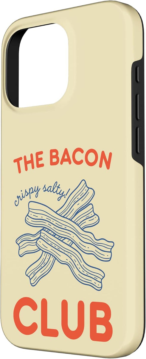Funny Bacon Social Club T-Shirt 16 The Bacon Club Crispy and Salty Breakfast Case for iPhone Pro