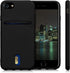 kwmobile Case for Apple iPhone SE (2022), SE (2020), iPhone 8, iPhone 7, Black Soft TPU Phone Cover with Card Holder