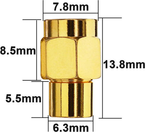 Coaxial Terminators DC~18GHz SMA Male Connector Loads for RF Test Equipment, 50 Ohm SMA Terminator Blocks