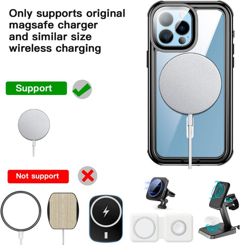 AICase Waterproof Case for iPhone 13 Pro Max, MagSafe Support, Snowproof, Dustproof, IP68 Certified Full Body