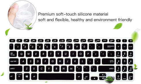 Keyboard Cover for ASUS VivoBook F512DA, F512FA, F512JA, X512FA, X512DA, X515JA, Black Keyboard Cover Skin